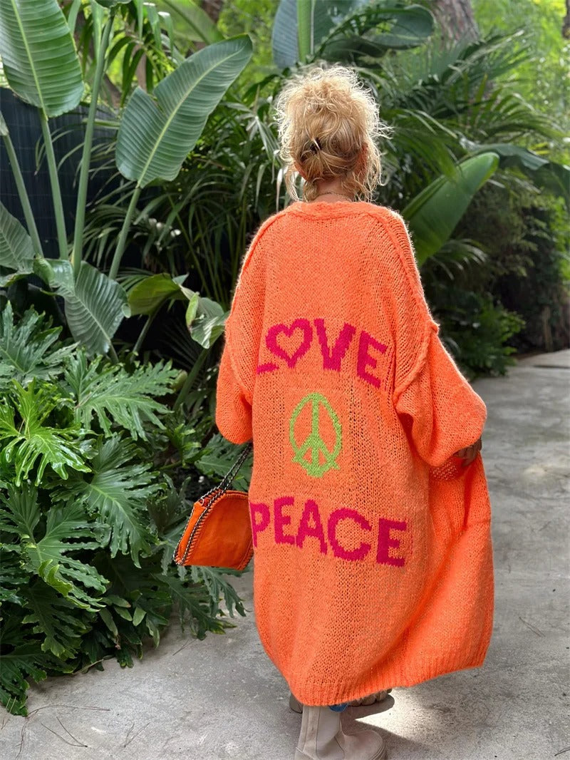 pilashape™ love peace cardigan