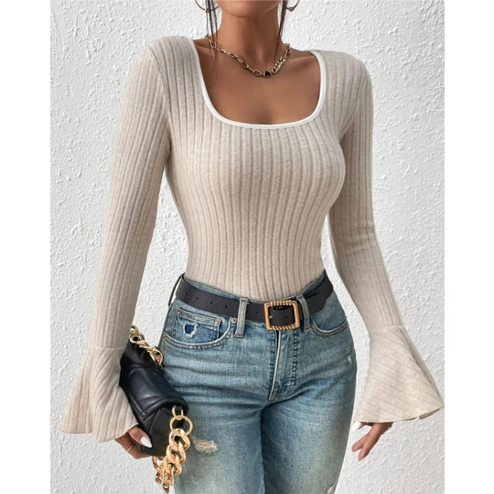 pilashape™ Ribbed Knit Sweater