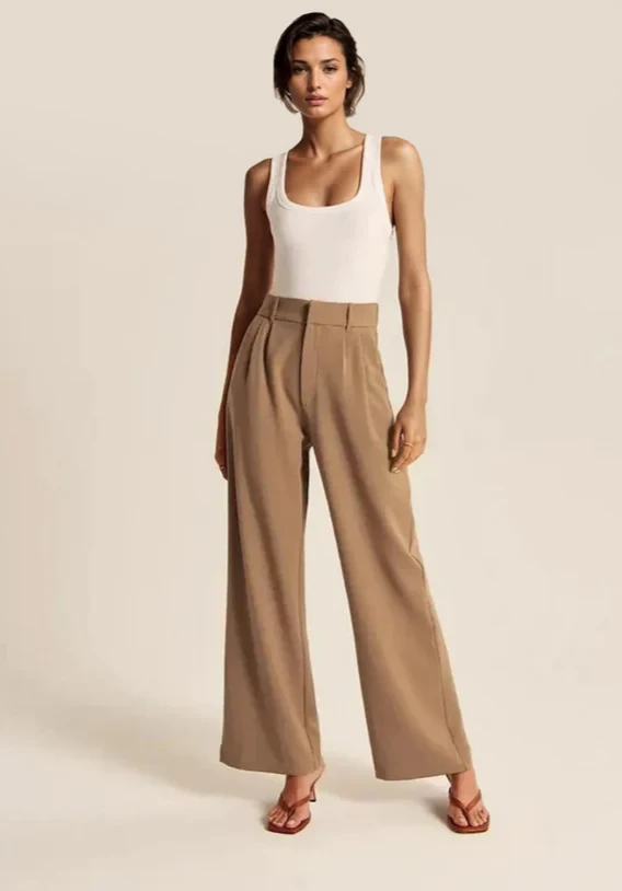 pleated wide-leg pants