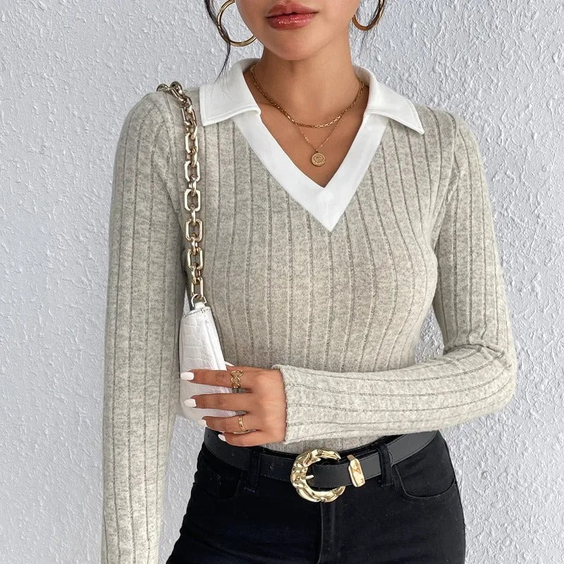 pilashape™ Polo Knit Sweater